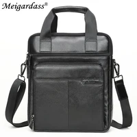 MEIGARDASS Genuine Leather Business Briefcase Men Travel Shoulder Messenger Bags Male Document Handbags Laptop Computer Bag 2