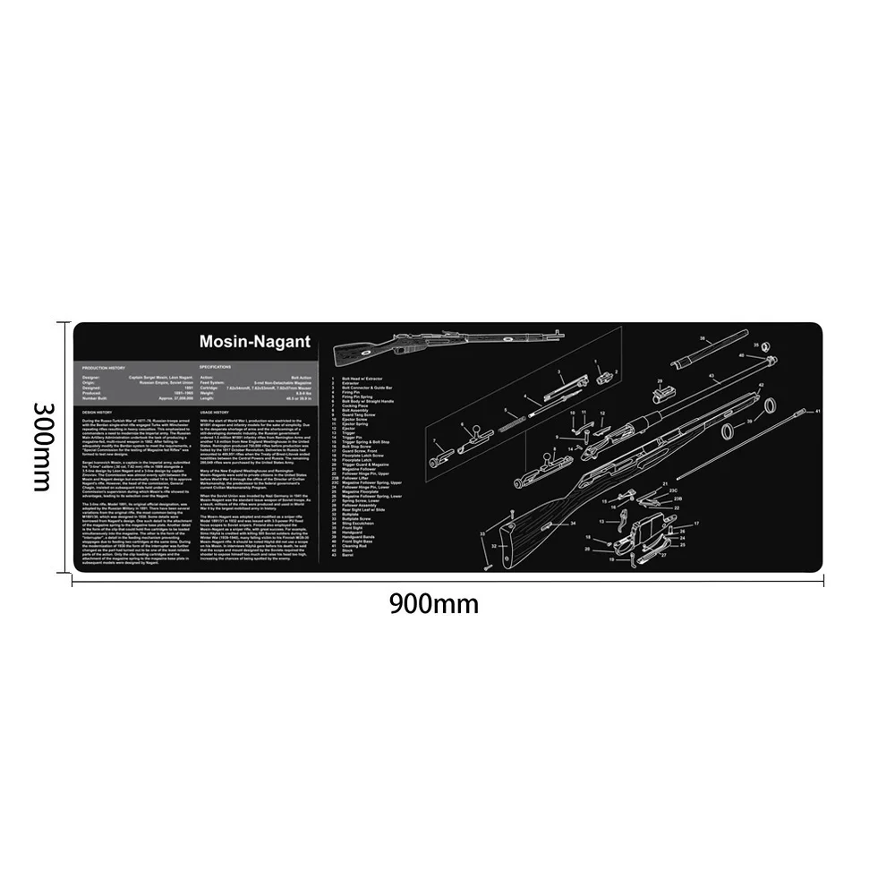 MP-5 Mosin-Nagant K98k коврик для чистки ружья мягкая резина с схемой деталей и инструкциями оружейный коврик Ругер коврик для мыши