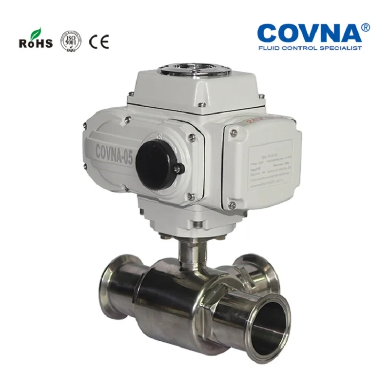 DN20 Электрический быстрым фиксатором типа из нержавеющей стали 3 ходовой шаровой кран