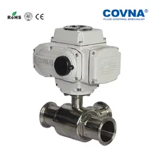 DN20 Электрический быстрым фиксатором типа из нержавеющей стали 3 ходовой шаровой кран