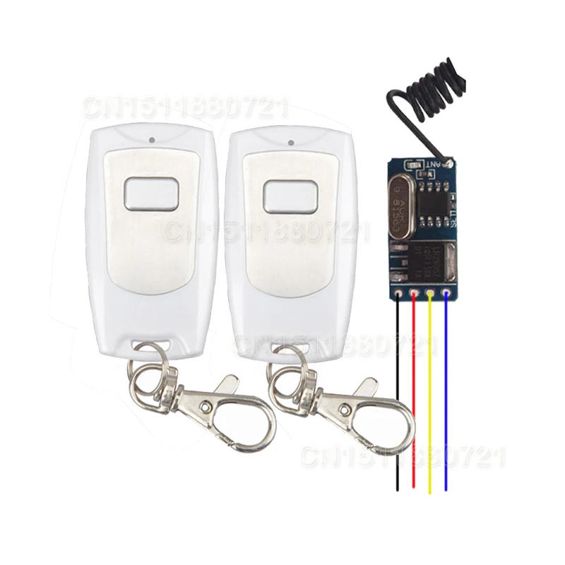 

3.5V-12V 5V Micro Remote Control Switch System Mini Receiver Small Receiver No Noise With 2PCS Transmitter