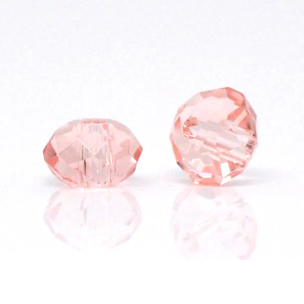 

DoreenBeads Glass Loose Beads Flat Round Light salmon Faceted Transparent About 4mm( 1/8") Dia, Hole: Approx 0.8mm, 20 Pieces