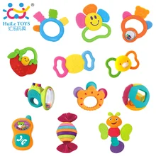 12pcs/Lot Baby Rattles Plastic Music Novelty Hand Shake Bell Ring Cartoon Teething Toys & Early Learning Educational Toys Rattle