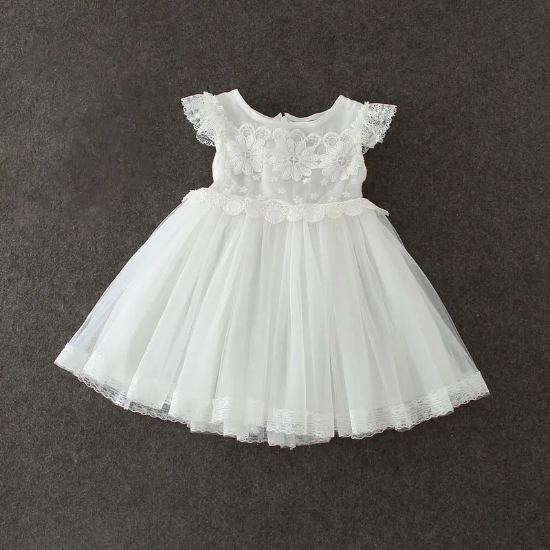 newborn summer dresses lace flower baby girl dress 1 year birthday