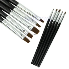 5 шт плоский дизайн ногтей акриловый УФ-гель для салона Ручка для рисования Раскрашивание ногтей набор инструментов кистей маникюрные инструменты