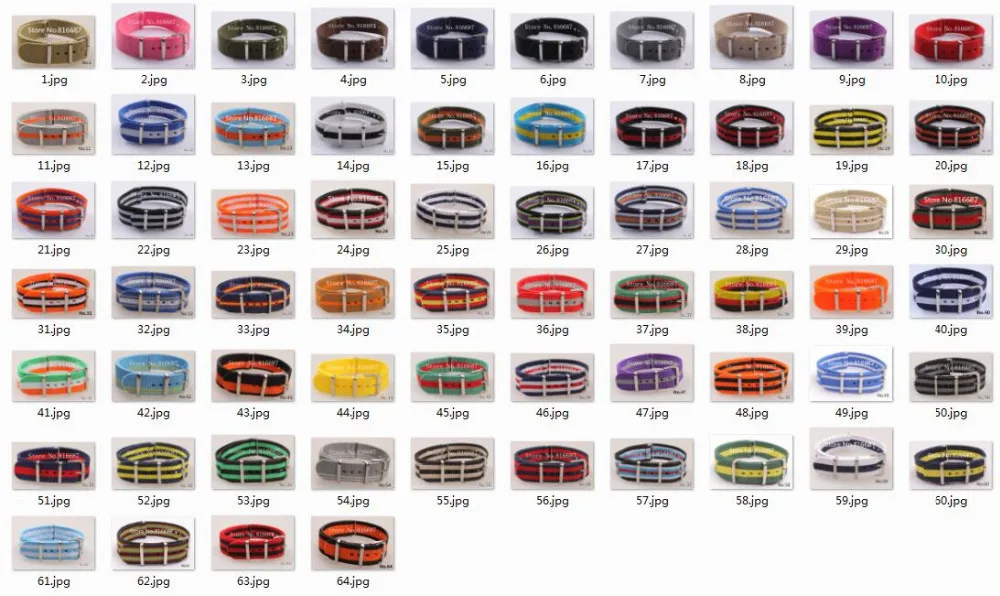 Prix pour Nouveau arrivé! 64 couleurs disponibles-Haute qualité 18 MM Nylon bande de Montre bretelles étanche bracelet 10 PCS/Lot Prix pour Nouveau arrivé! 64 couleurs disponibles-Haute qualité 18 MM Nylon bande de Montre bretelles étanche bracelet 10 PCS/Lot