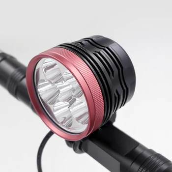 

Bicycle Light 6000 Lumens 3Mode 6xXM-L T6 LED cycling Front Light Bike lights Lamp Torch Headlamp with headstrap Rubber rings