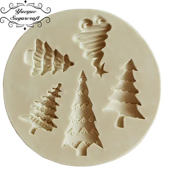 

Yueyue Sugarcraft Christmas tree Silicone mold fondant mold cake decorating tools chocolate