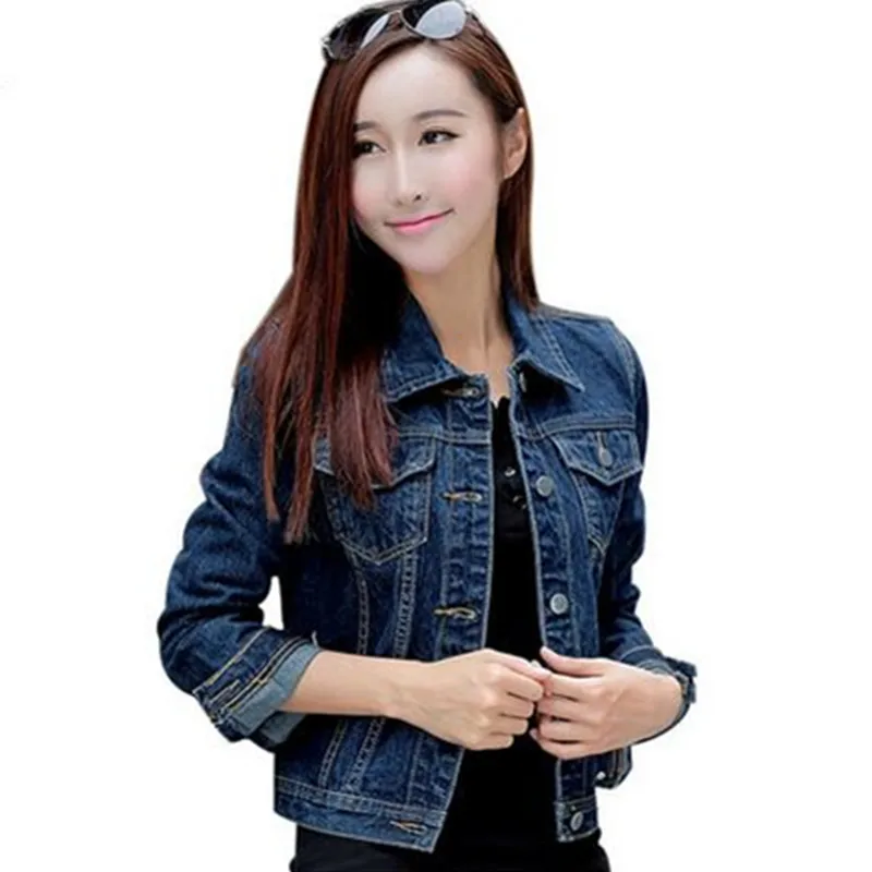 Aliexpress.com : Buy Women Denim Short Jackets 2016 Autumn Casual Blue Slim Pockets Button 
