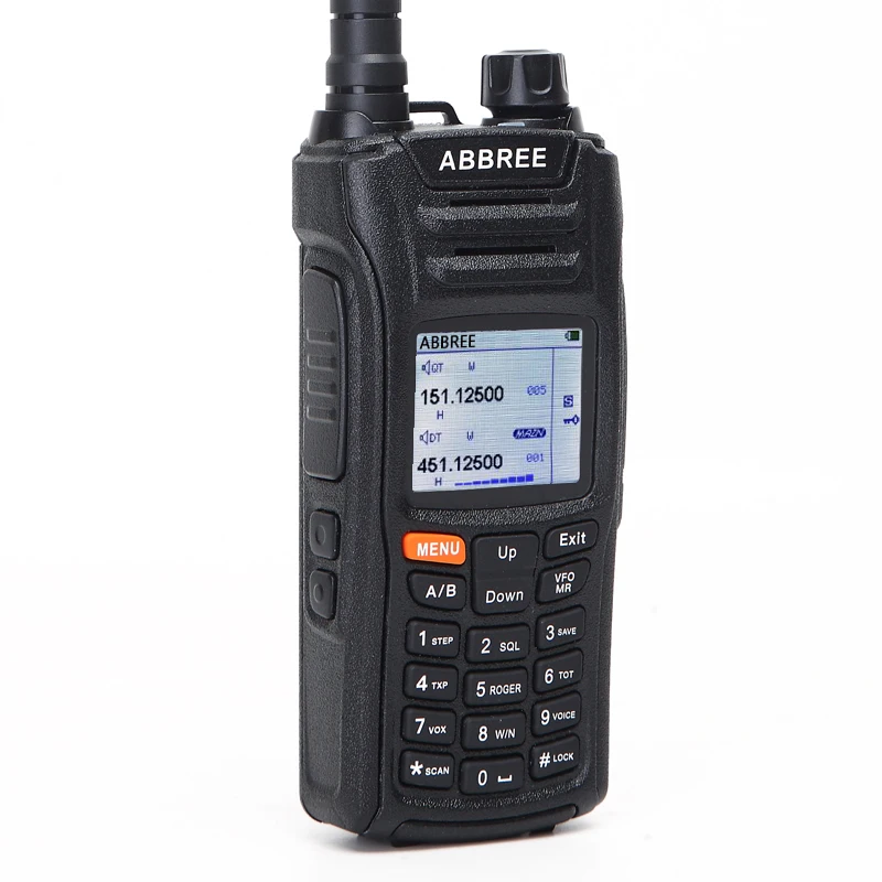 ABBREE AR-F6 портативная рация многодиапазонный мульти-функциональный DTMF 999CH VOX DTMF SOS сканирующий секундомер функциональный ЖК-дисплей цветной