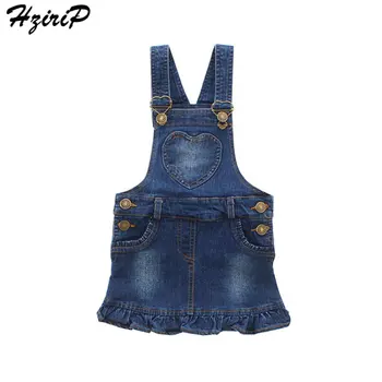 

HziriP 2019 Girls Denim Skirt New Summer Fashion Lovely Cowboy Overall Mini Skirts Party Princess Strap Skirt Clothes Outfits