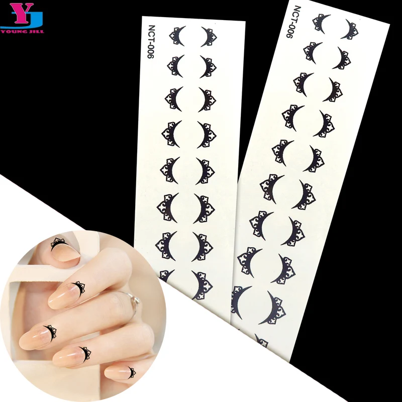 New Crown Style Cuticle Tattoo Nail Art Sticker Temporary Water ...