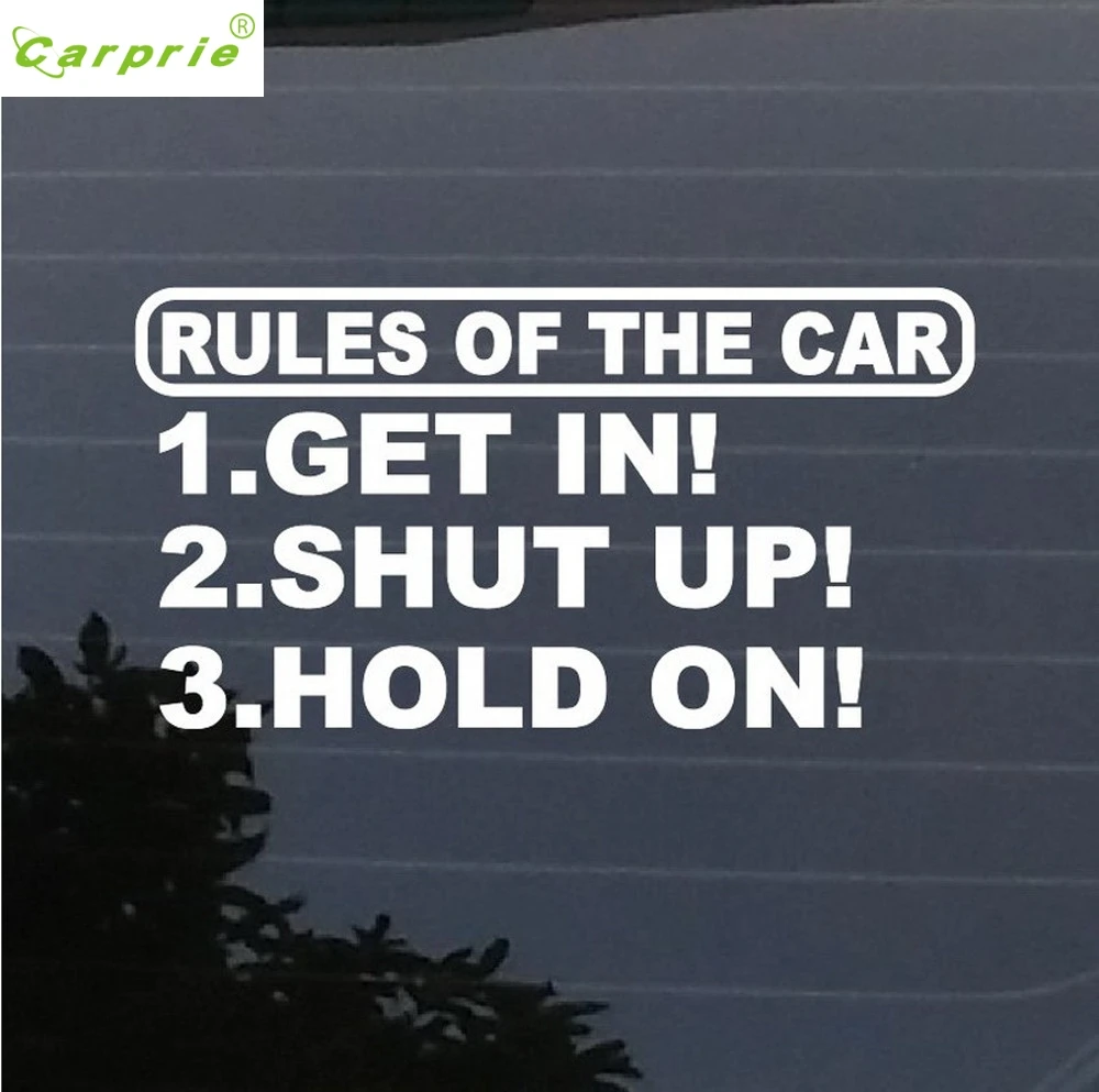 Car Rules Decal Slammed Car Truck Vinyl Sticker JDM Racing Window Decal