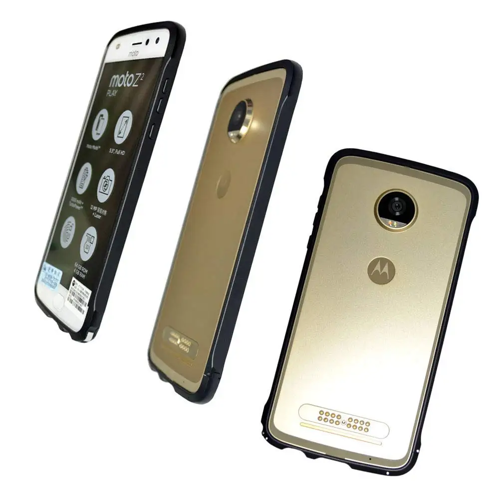 

moto Z2 Play Bumper Case Mods Compatible Dngn Shockproof Aluminum Metal Frame cover for motorola moto z2play