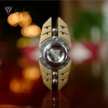 DIY два листа из нержавеющей стали деформация в сочетании EDC ручной Спиннер Спиннеры латунь для аутизма и СДВГ вращения анти стресс