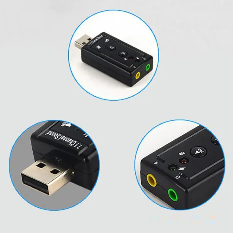 Аудио Usb 7 1 Canali Esterna 3D Звуковой адаптер для ПК ноутбука карты Bluetooth WIFI подключение 17