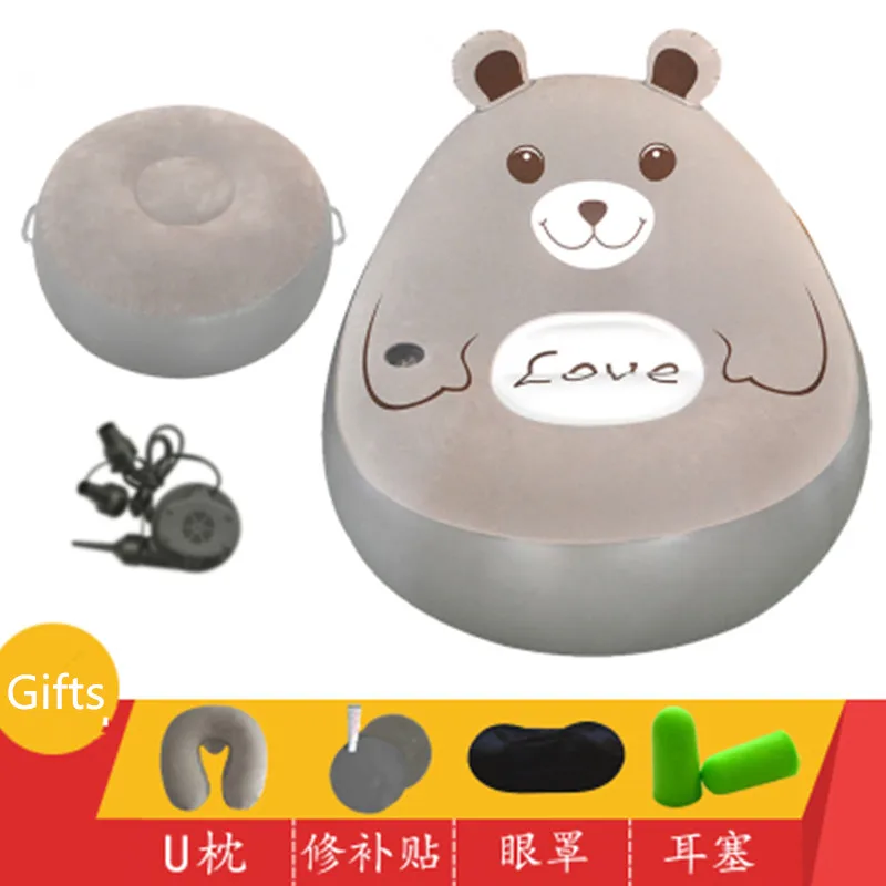 Best Folding Beanbag Sofas With Footstool Totoro Bed Cartoon Mattresses Inflatable Sofa Living Room Furniture Muebles Free Shipping