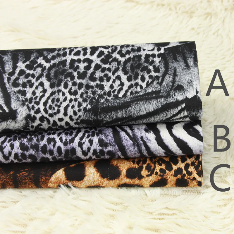 

Original Design 3 Colors Leopard Print Cotton Fabric by Yard/(Width:43"/110cm)