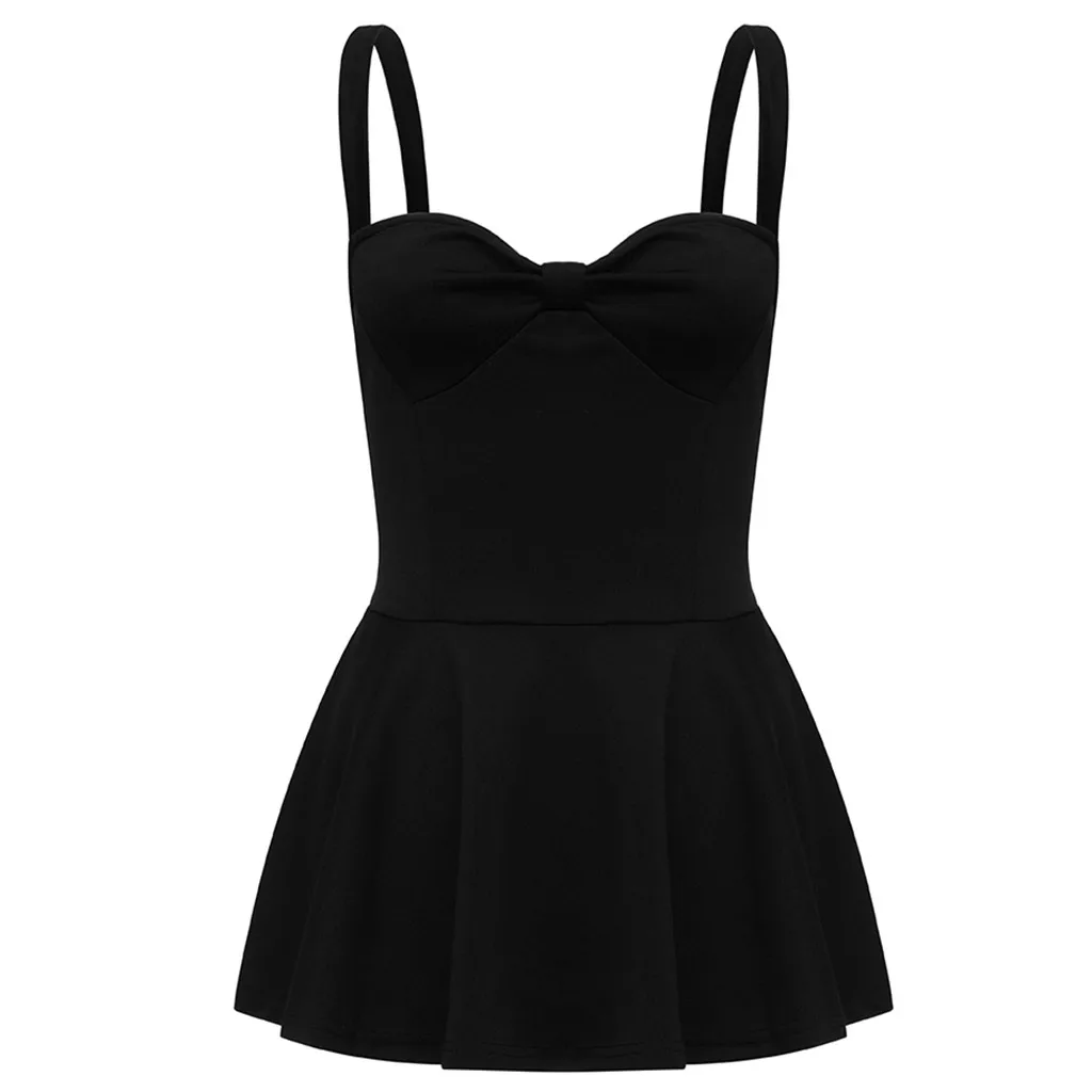 

Blouses Woman 2019 Women Sexy V Neck Sleeveless Backless Shirt Scalloped Peplum Vest Tank Blouse blusas femininas de ver o 2019