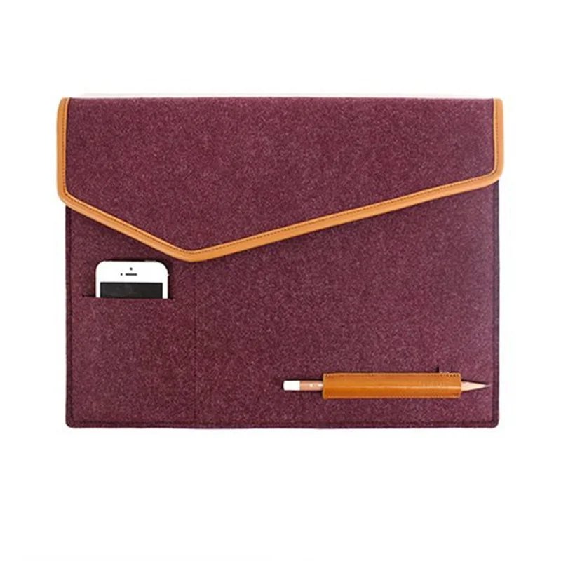 Wool Felt Obálka obálky 12 13 14 palcový Ochranný pouzdro na notebook pouzdro pro Apple Macbook Air Pro Retina 11.6 13.3 Notebook Bag