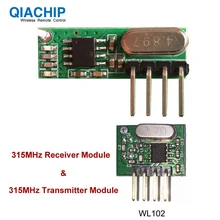 QIACHIP 315 мгц радиочастотный передатчик и приемник Супергетеродинный UHF ASK модуль дистанционного управления Комплект Смарт низкая мощность для Arduino/ARM/MCU