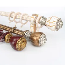 Ретро Роскошный тихий толстый Римский стержень двойной и один стержень аксессуары для занавесок штора