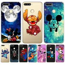 Роскошный Ститч мультфильм marvel для huawei II Y5 Y6 Prime Nova 2 3 4 3I Plus чехол для телефона Coque Etui funda Capinha