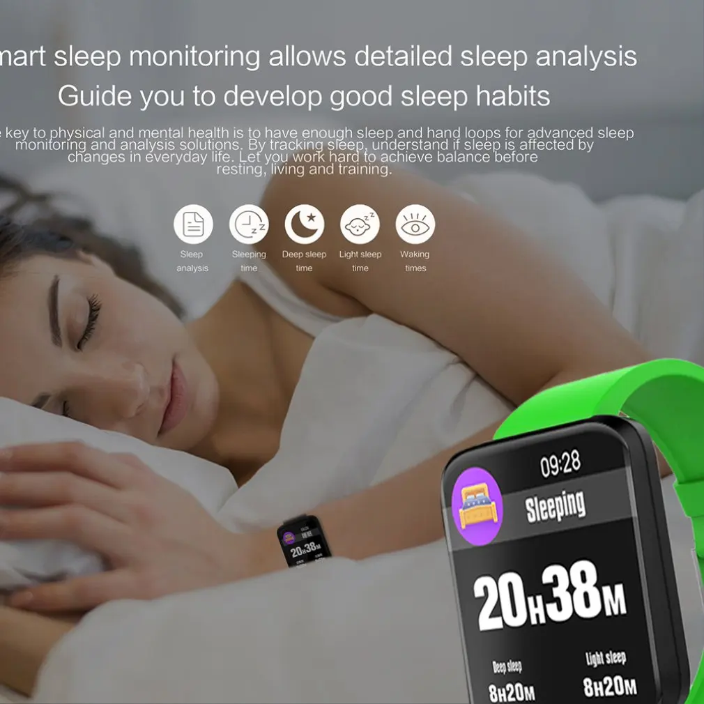 Smart Bracelet 1.3 Inch Large Color Screen Color Screen Exercise Step Heart Rate Blood Pressure Oxygen Monitoring