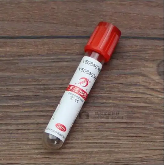 

100pcs/lot 3ml 5ml 10ml Disposable Glass Vacuum No Anticoagulant Vacuum Blood Collection Tube Vacutainer
