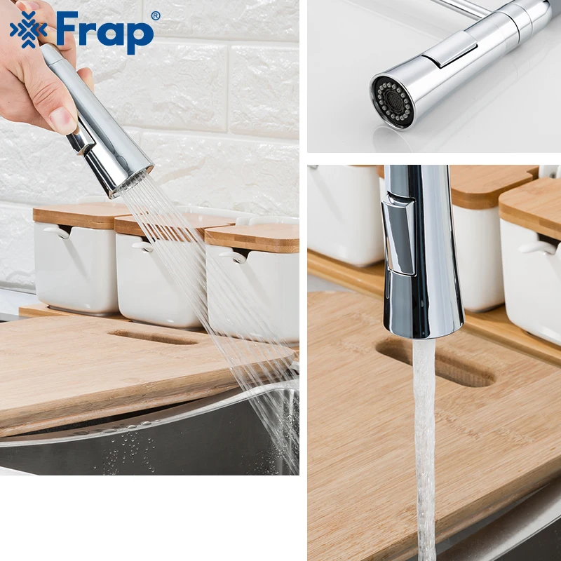  Frap Kitchen Faucet 2 Function Spout Kitchen Mixer Faucet Cold and Hot Water Sink Faucet Pull Down  - 32966936451