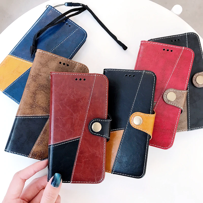 Luxury Magnetic Stitching Leather Case For XiaoMi Note 5 Pro Case Wallet Button Hybrid Leather Pouch Phone Cases Bag Fundas