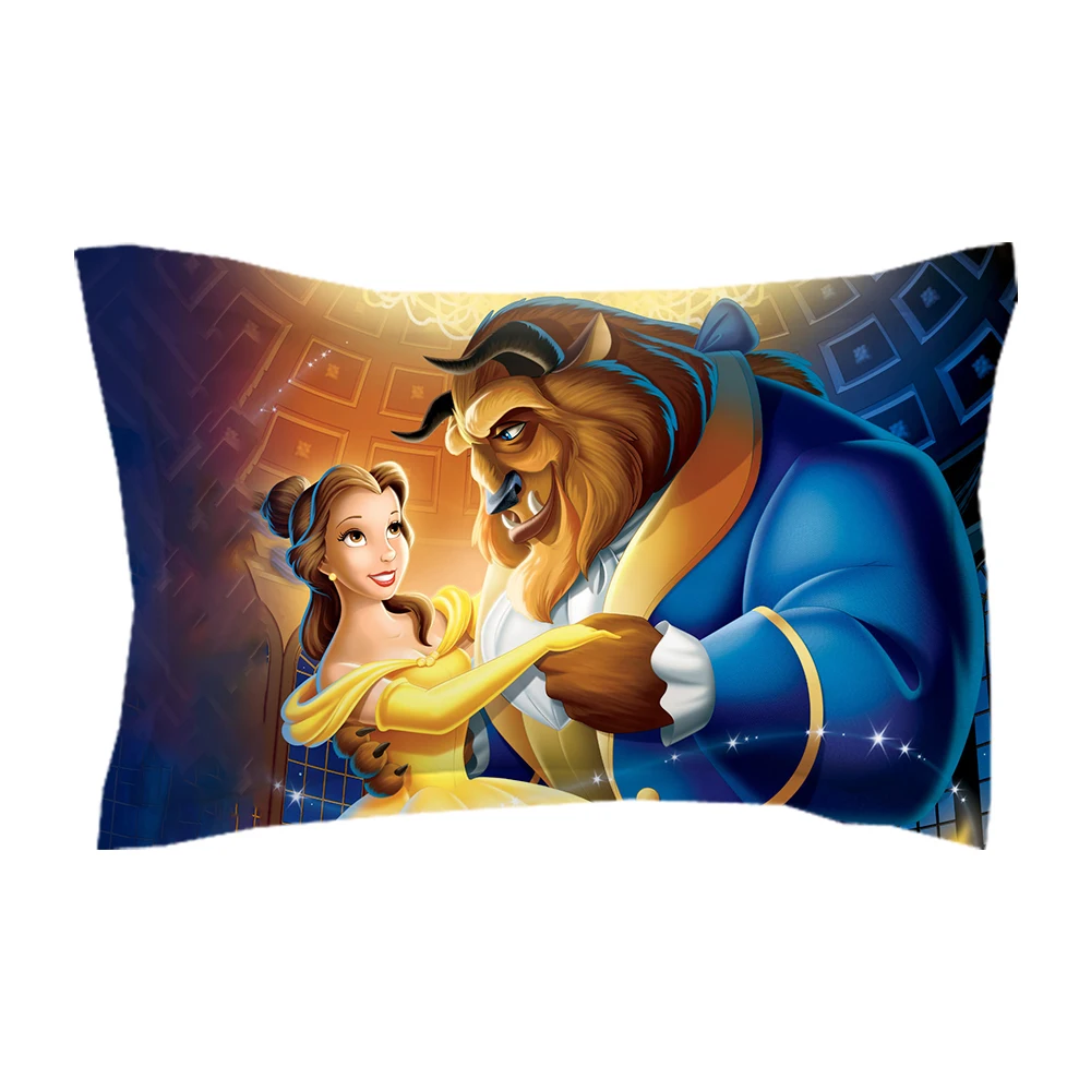 Beauty and the beast queen size bedding set disney bed sheet set 3d girl princess duvet cover baby gift pillow case kid