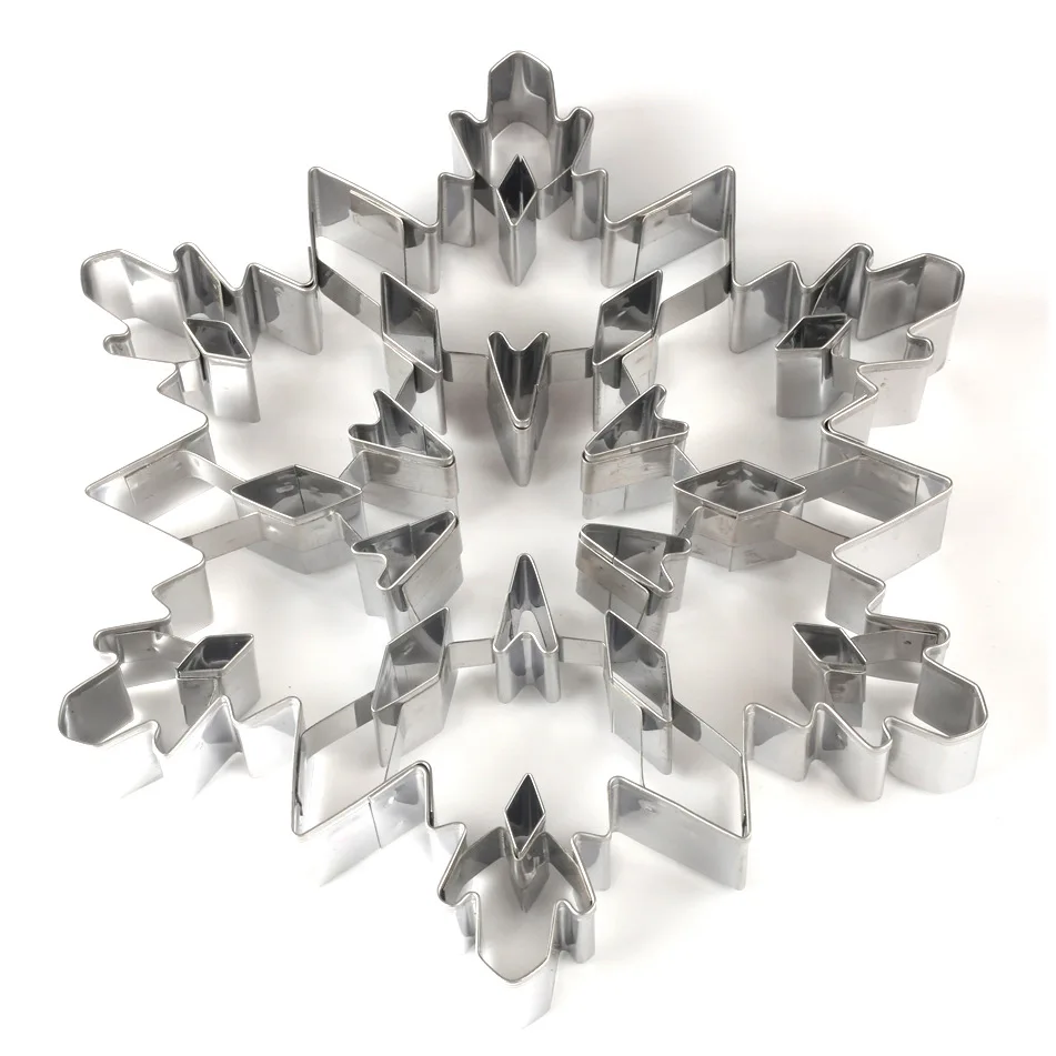 Stainless Steel Christmas Tree Snowflake Biscuit Cutter Mold Cake Decor Baking Tool TN88