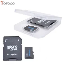 Лидер продаж, настоящий Tofoco, 10 шт./партия, практический прозрачный пластиковый стандарт для SD SDHC, кошелек с отделами для карт, коробка для хранения