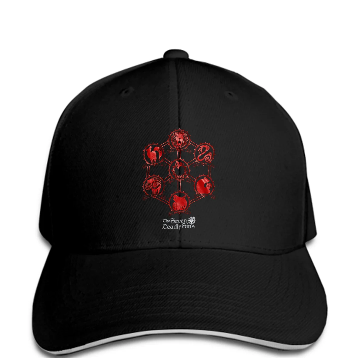 

Men Baseball cap Fashion THE SEVEN DEADLY SINS ICONS Funny Tsnapbacks funny Hat novelty tsnapback women