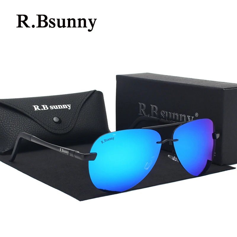 

R.Bsunny R1623 Polarized Lens Sunglasses Men Driver Mirror Sun glasses Male Female Aluminum Magnesium