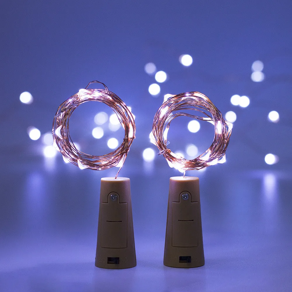 

12Pcs Bottle Lights String Batteries Cork Shape Wine Bottle String Light Romantic Cork Cap Starry String Lights Party Ornaments