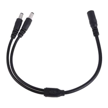 Superior CCTV Connectors 5.5×2.1mm 1 Female to 2 Male DC Power Plug Cable Splitter Adapter Electrical Equipment Accessories AA