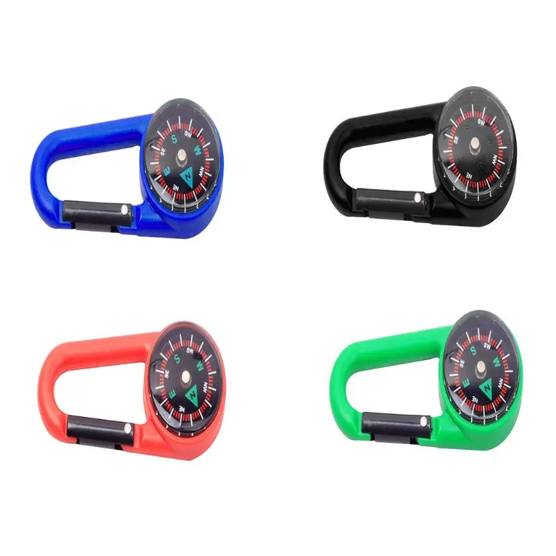 

Sturdy Plastic Compass Keychain Waterproof Pocket Size Key Ring Decor Outdoor Camping Gear Adventure Survival Accessory