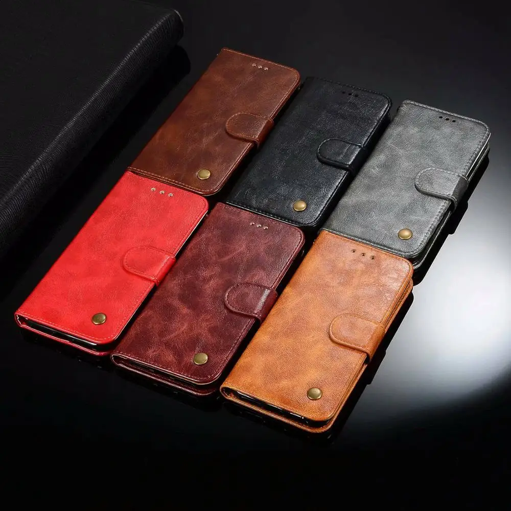 

Flip Leather Covers Case For Motorola G7 Play G7 Power 30 Play E5 Retro Cellphone case with Housing Wallet Card Slot Holster