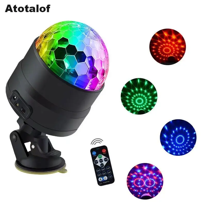 

Autai USB Stage Light LED Disco Light Ball Music Rhythm RGB Multi Color Change Strobe DJ Light for Festival Birthday Home Party
