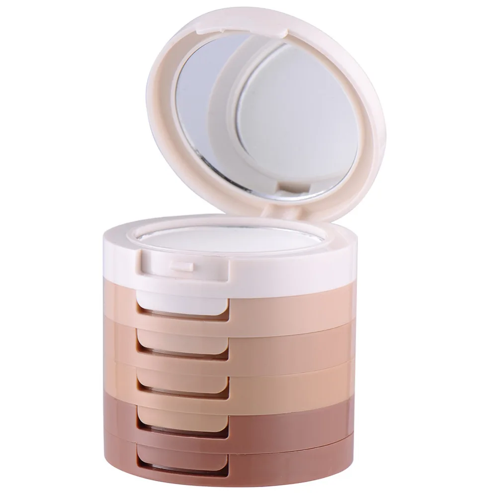 

5 in 1 Brand Minerals Makeup Pressed Powder kit/lot Make up Face Powder Foundation Cosmetic Powder Palette to face