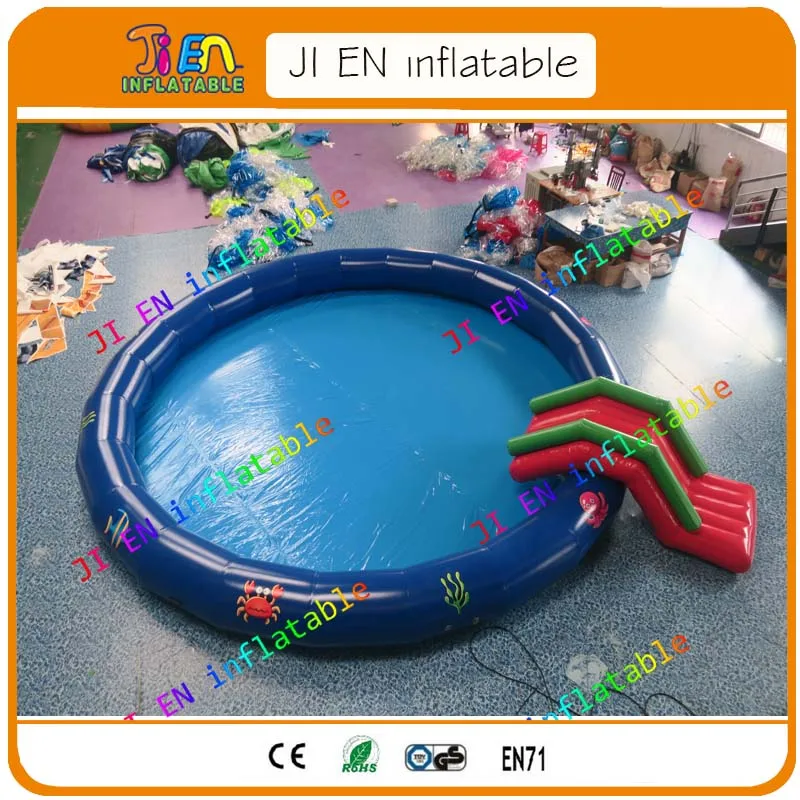 

free shipment,6m/20ft diameter giant inflatable pool with slide, strong swimming pool, children water pool with toys