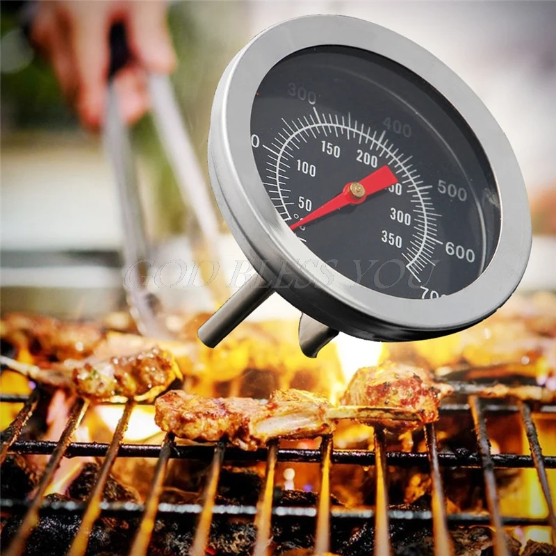 BBQ Accessories Grill Meat Thermometer Dial Temperature Gauge Gage Cooking Food Probe Household Kitchen Tools Stainless steel