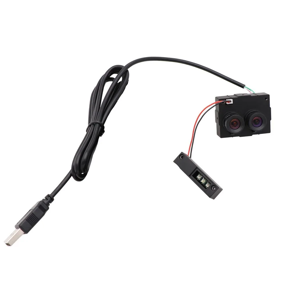  Face Recognition IR Day Night Vision Synchronization 2MP 1080P Stereo Webcam UVC Plug Play Dual Len