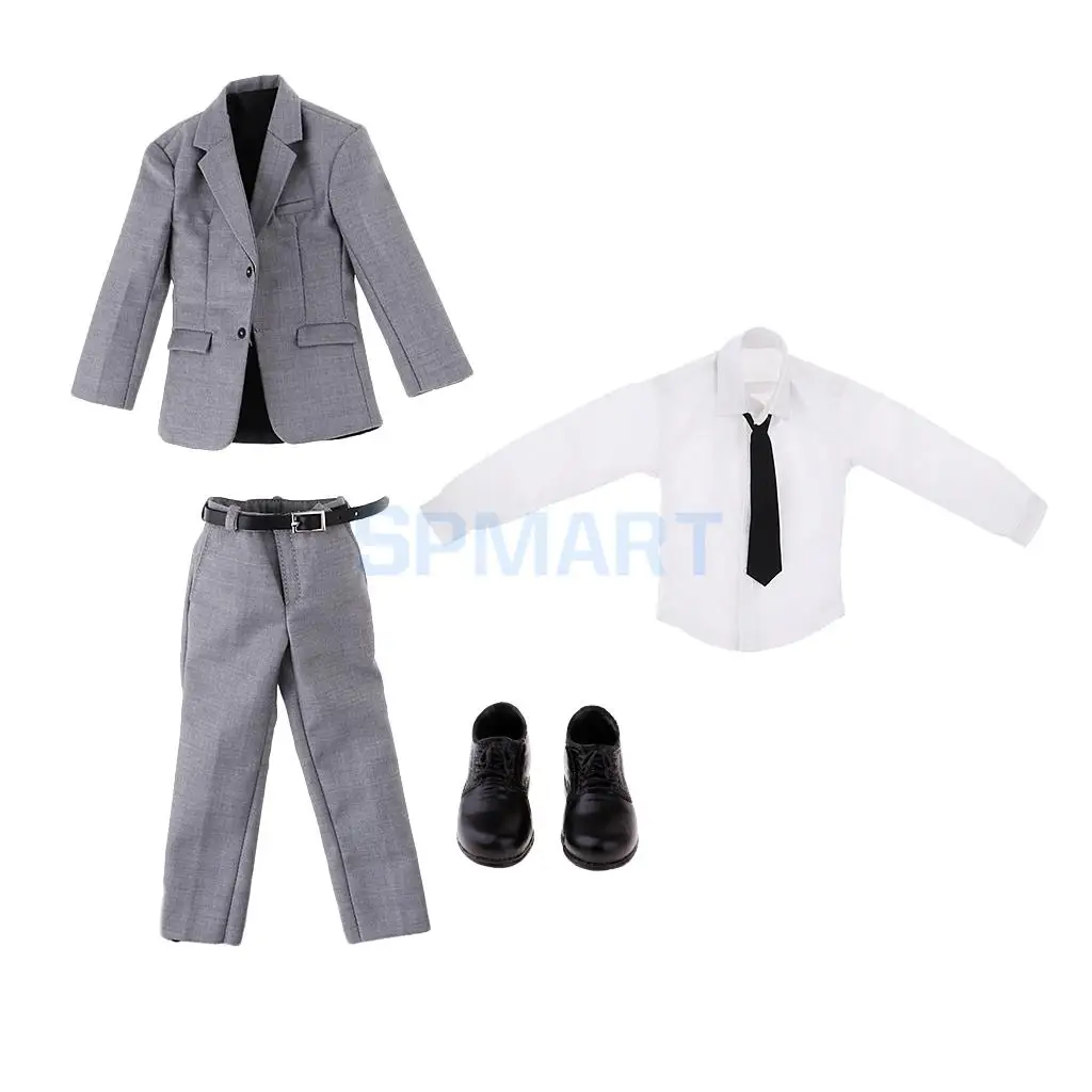 

1/6 Scale Male Business Suits & Leather Shoes for 12inch Action Figures Body