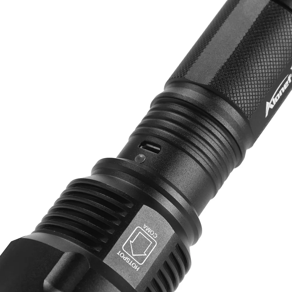 Фонарик AloneFire X981 аккумуляторный USB 26650 XML T6|light lantern|torch xml t626650 flashlight |