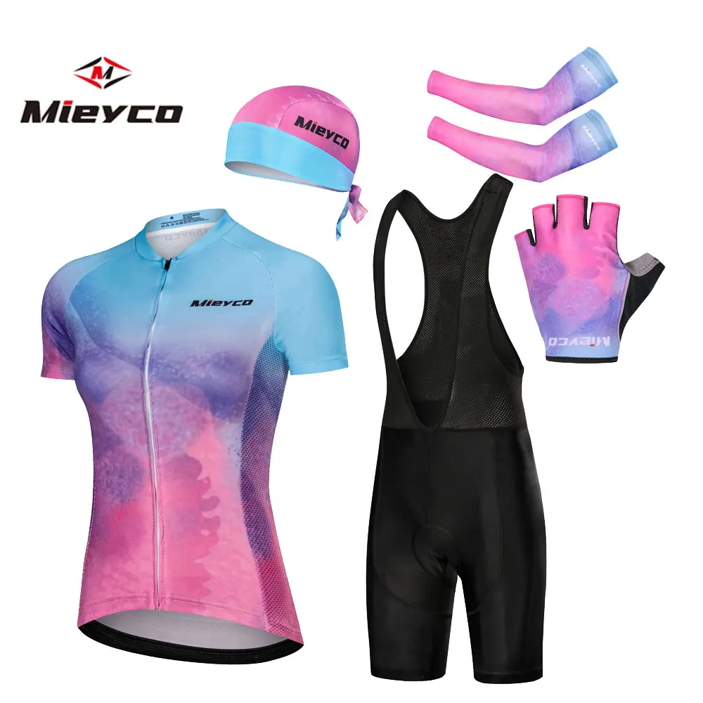 Mieyco Pro женский летний комплект для велоспорта быстросохнущие гонки на велосипедах велосипедные костюмы дышащая одежда для велоспорта с длинным рукавом Джерси