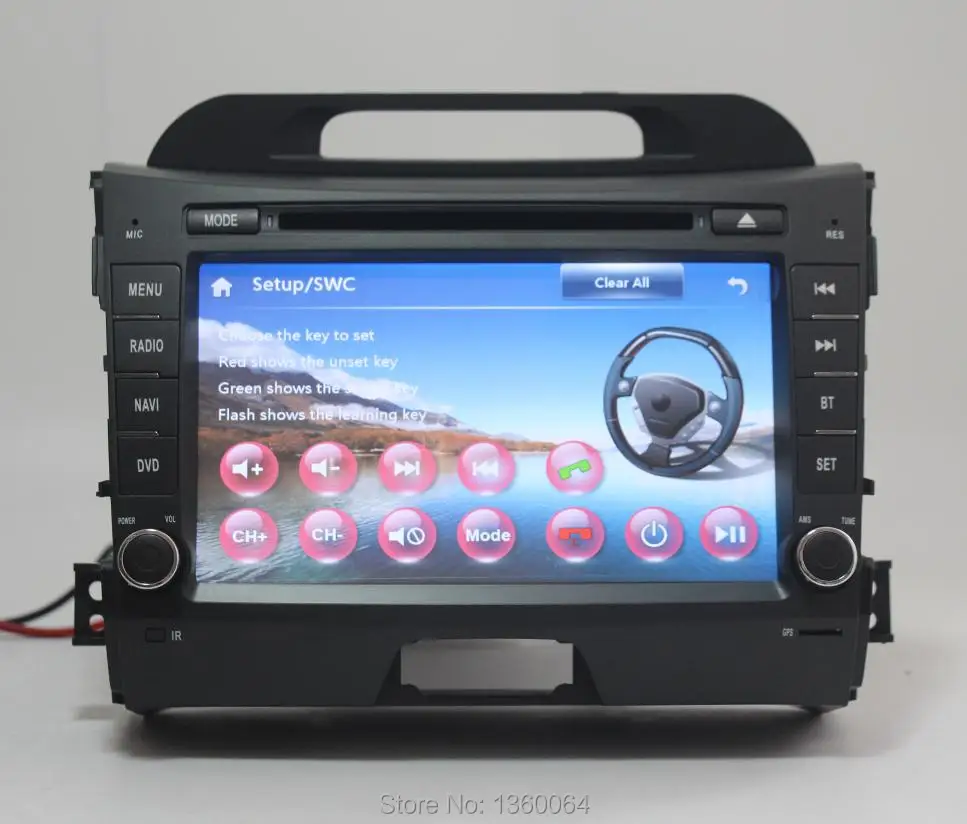 Cheap 8" Car DVD Player for KIA Sportage 2011 2012 2013 2014 2015 Car Multimedia GPS Navigation Bluetooth,Radio,Stereo,Gift camera 15