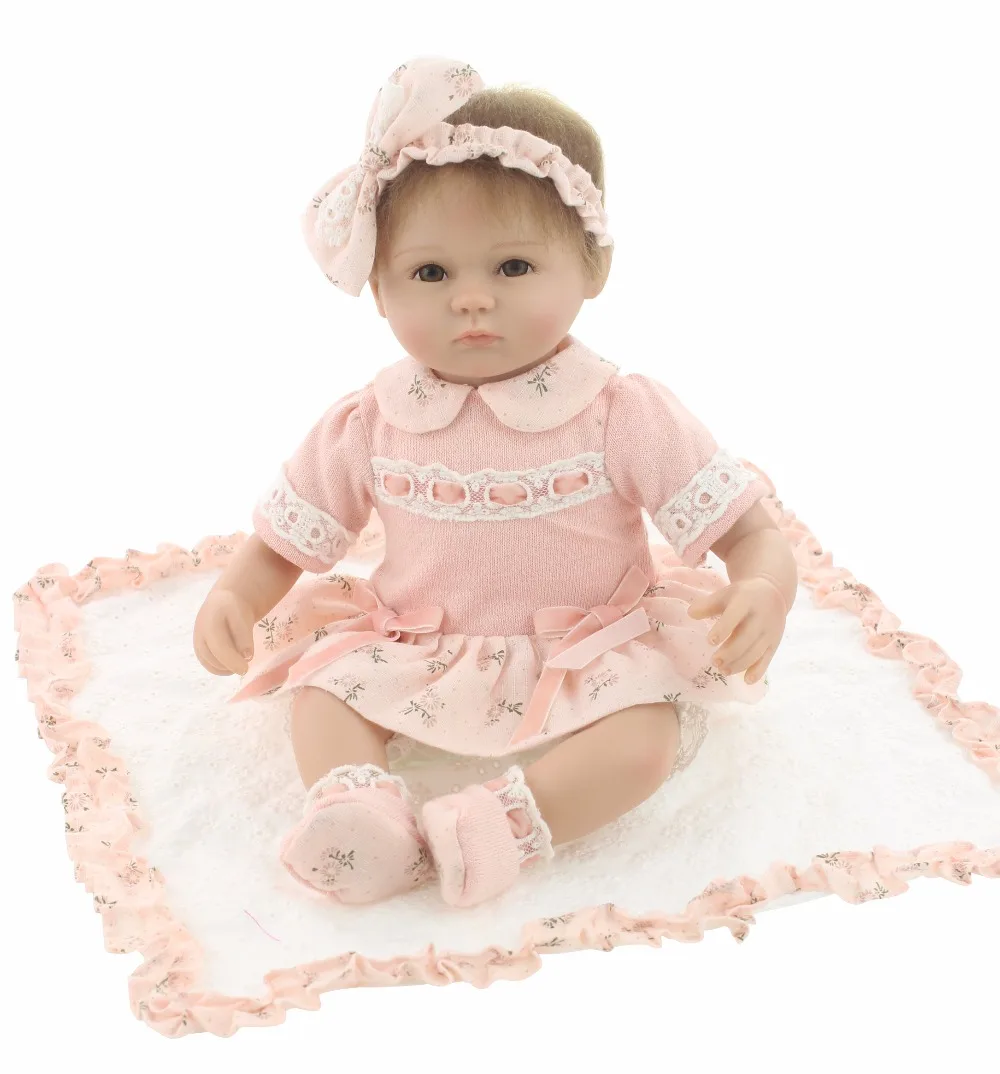 

NPK 17 Inch 42cm Soft Body Reborn Baby Doll Realistic Looking Baby Girl New Born Toddler Toy